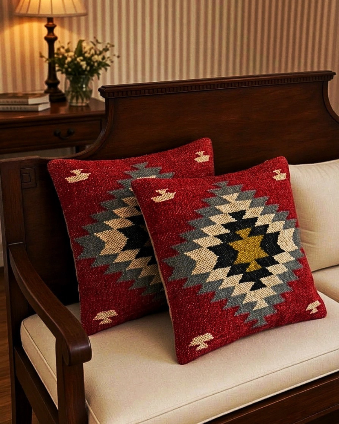 Handwoven Wool & Jute Cushions