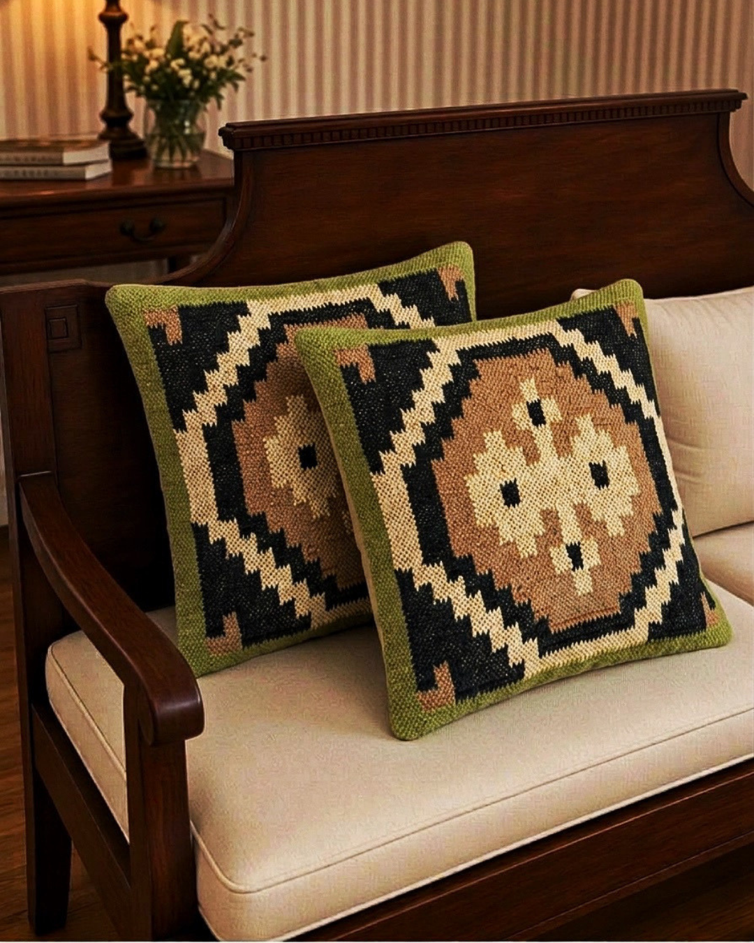 Handwoven Wool & Jute Cushions